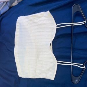 Yellow cropped tank top